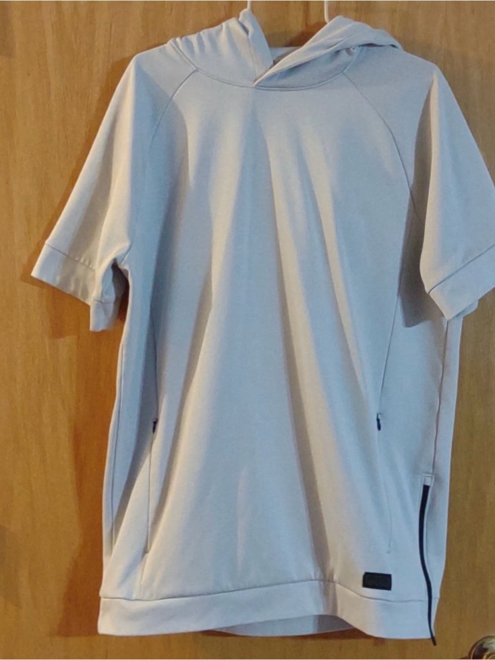 MSX by Michael Strahan Short Sleeve Performance Hoodie LT Large Tall Gray Tech P